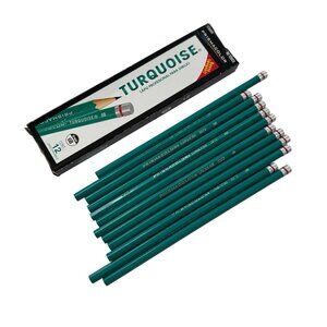 NEW Prismacolor Turquoise Drawing Lead Pencils 12 pack GRADE 6B